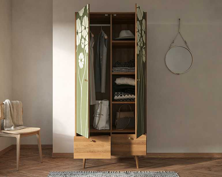 купить шкаф двухстворчатый "berber" (53 принт)