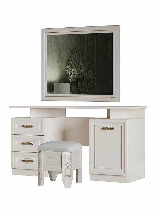 Туалетный столик с зеркалом и пуфом "Оливия"