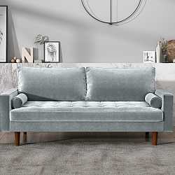 Диван трехместный Scott серо-голубой