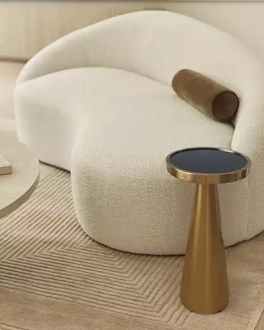 купить золотой приставной столик "ридж"