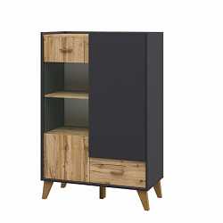 Шкаф комбинированный Сканди Графит