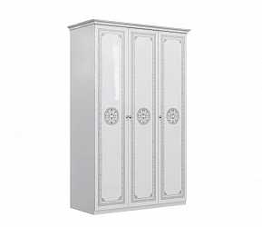 Шкаф трехдверный Грация, серебро