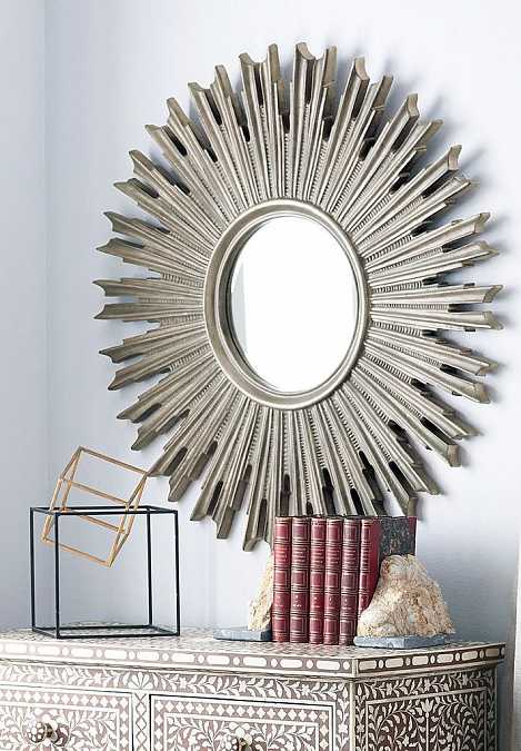 Зеркало настенное с рамой в виде многогранника Starburst, Pearson - Мебель МР