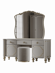 Туалетный стол с зеркалом и пуфом "Мария"