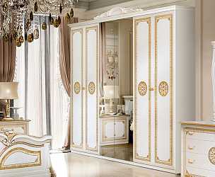 Шкаф шестидверный Грация, золото