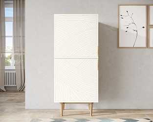 Вертикальный комод с двумя дверками "Line" beige