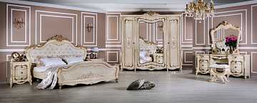 Спальня "Энрике" крем, 5-дв. шкаф