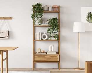 Узкий стеллаж Bruni с двумя ящиками