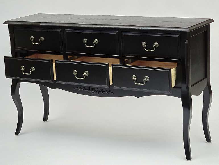 Консоль с ящиками Belveder Black ST9158 FN