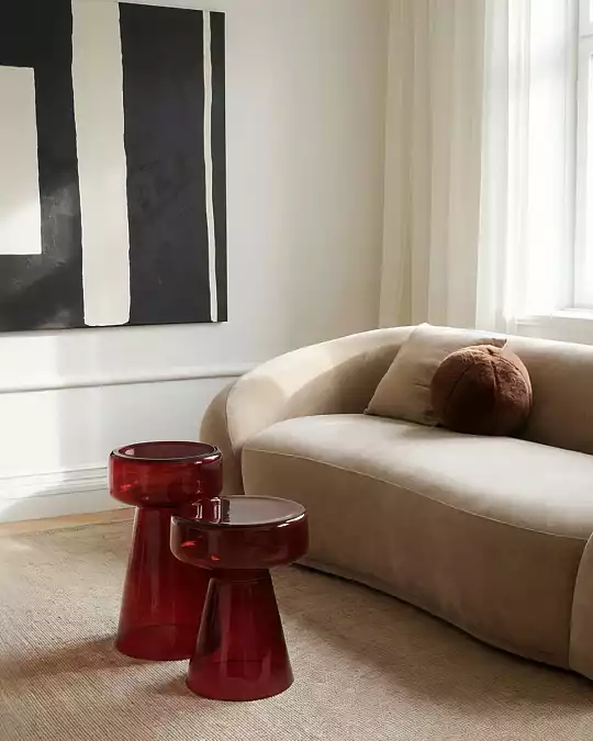 купить бордовый приставной столик "флумс"