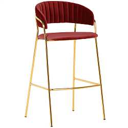 Стул полубарный Turin бордовый