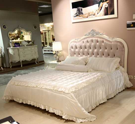 кровать с мягким изголовьем констанция 180*200