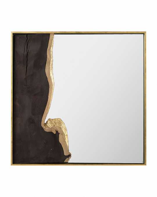 купить панно из среза палисандра с зеркалом "fault"