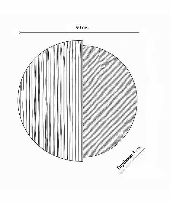 купить круглое интерьерное панно "ашвик"