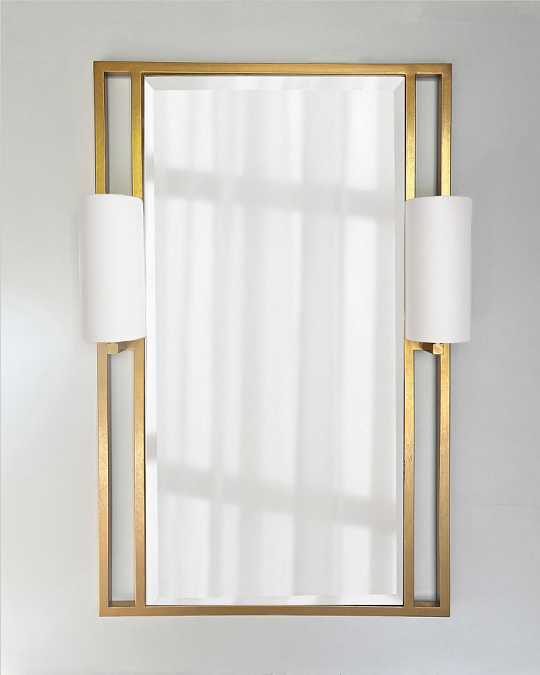 купить золотое зеркало с бра "дуглас"