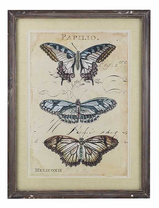 картина в винтажном стиле "бабочки", 2 вида