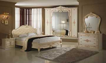 Спальный гарнитур Диана, 6-дв. шкаф, бежевый