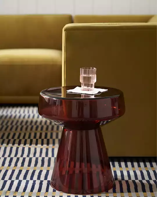 купить бордовый приставной столик "флумс"