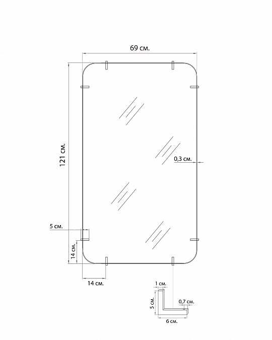 купить настенное зеркало в раме "пали"