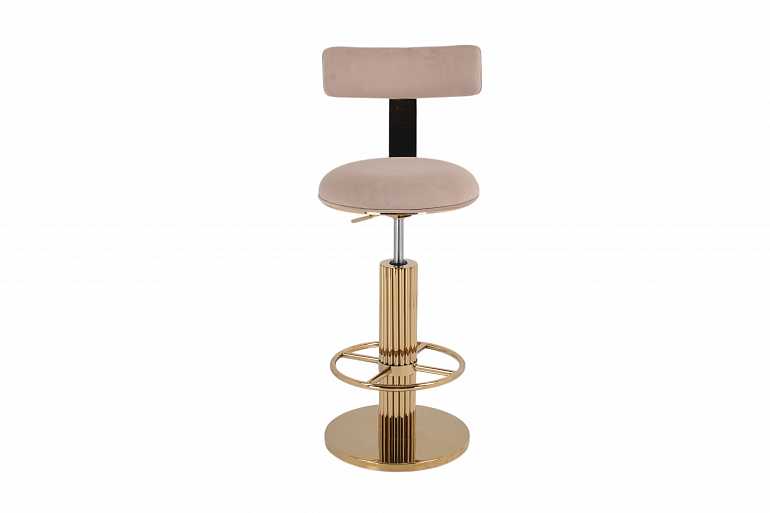 Стул барный Вивиан, светло-серый