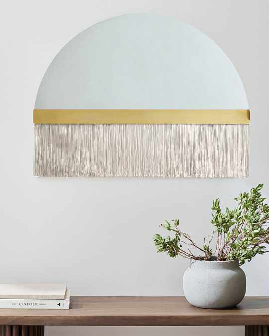 купить декоративное зеркало "арья" с белой бахромой