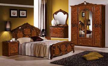 Спальный гарнитур Ольга, 4-дв. шкаф, орех