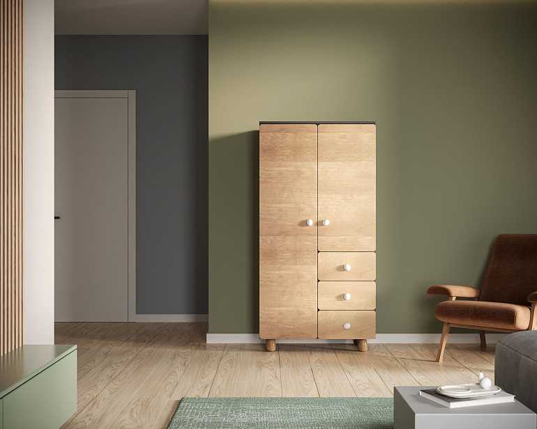 купить шкаф двухдверный с тремя ящиками split sp16