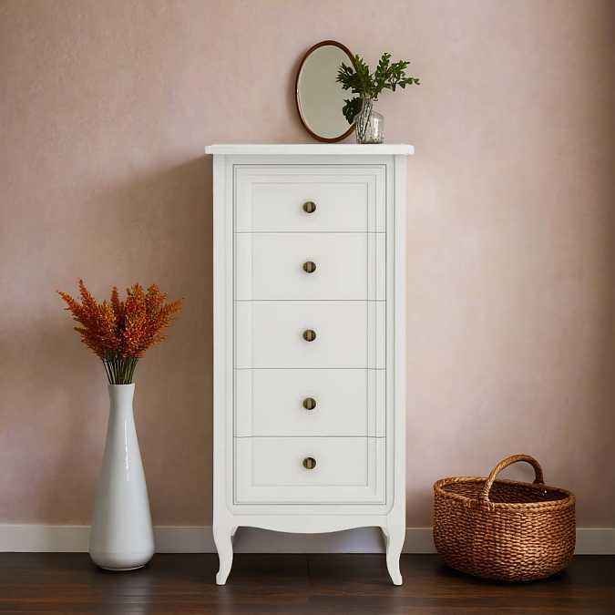 Комод Majessa White высокий