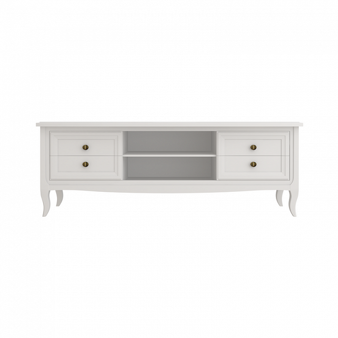 Тумба под ТВ Majessa White узкая