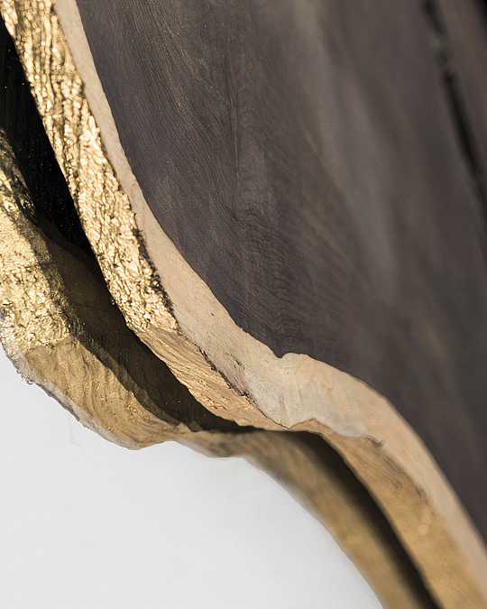 купить панно из среза палисандра с зеркалом "fault"