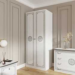 Шкаф двухдверный Грация, серебро