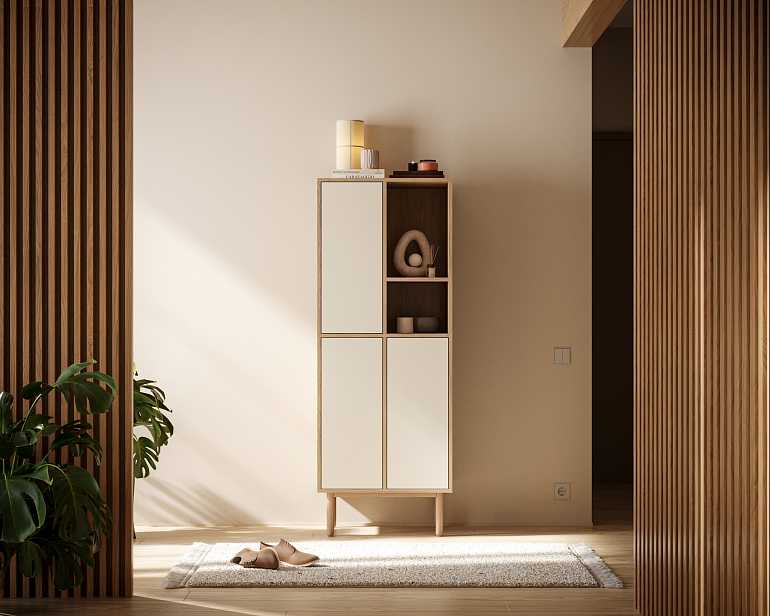 купить комод alice высокий с дверками