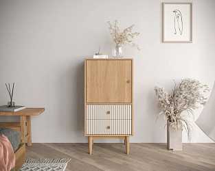 Высокая тумба Bubble Solid с двумя ящиками