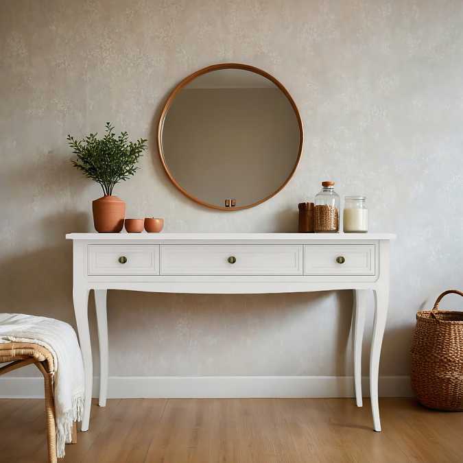 Консоль Majessa White 3 ящика