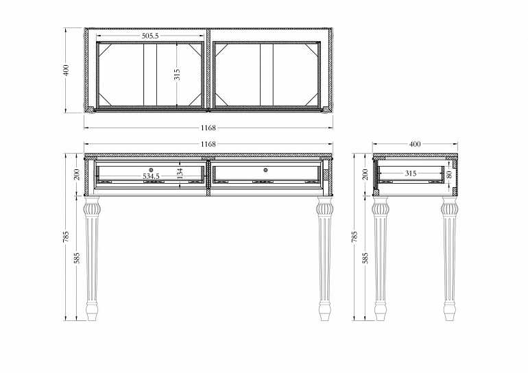 Консоль зеркальная KFG1508