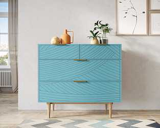 Комод с четырьмя ящиками "Line" blue