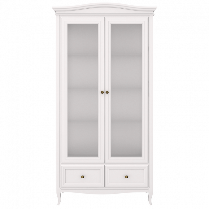 Витрина двухдверная Majessa White