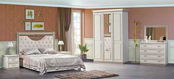 Спальный гарнитур "Берта" 3 ст. (жемчуг)