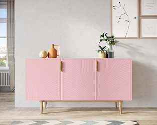 Комод с тремя дверками "Line" pink