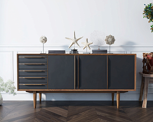 Комод Bruni black, 3 дверки