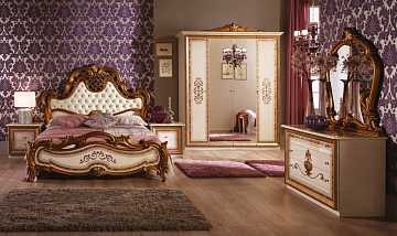 Спальный гарнитур Анита, 4-дв. шкаф, бежевый