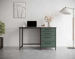 Стол рабочий Nicole green с одной тумбой