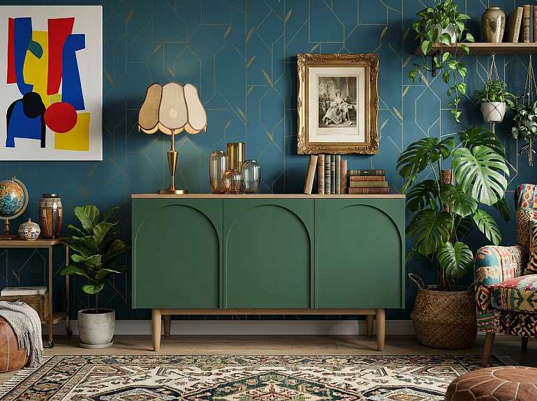 купить комод с тремя дверками arka ar03 green