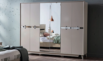 Шкаф шестидверный Marsilya бежевый