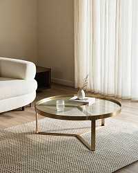 Золотой журнальный столик "Ульм"