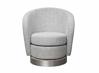 Кресло вращающееся Napoli светло-серая рогожка