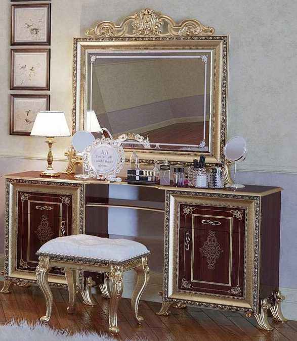 Зеркало Версаль без короны (тайский орех)