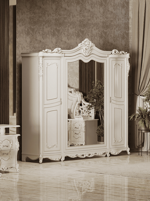 Гарнитур для спальни "Джоконда " 5 ст. (крем)