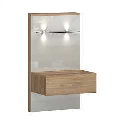 Тумба прикроватная с панелью Gala white