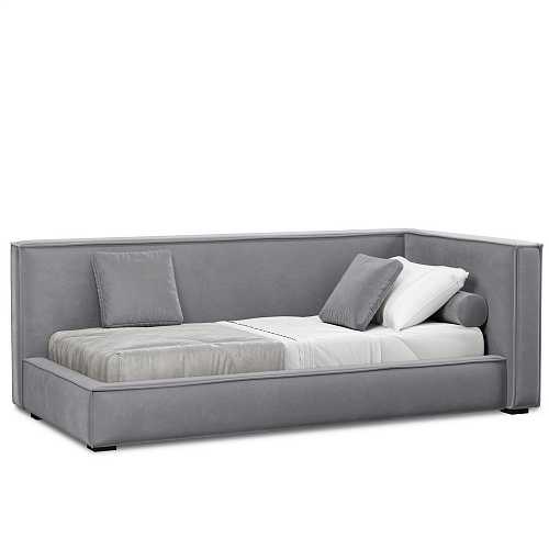 Кровать пристенная K46 серая